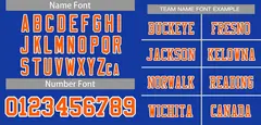 Royal Orange-White Classic Style Mesh Football Jersey 3