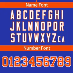 Royal Orange-White Color Block Authentic Baseball Jersey 4