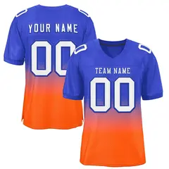 Royal Orange-White Gradient Fashion Outdoor Football Jersey 1