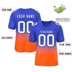 Royal Orange-White Gradient Fashion Outdoor Football Jersey 2