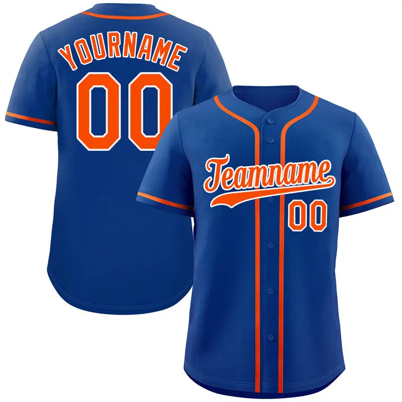 Royal Orange White Hook Classic Authentic Baseball Jersey