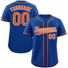 Royal Orange White Hook Classic Authentic Baseball Jersey 1