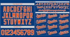 Royal Orange White Hook Classic Authentic Baseball Jersey 3