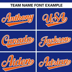 Royal Orange-White Raglan Sleeves Full-Zip Letterman Bomber Jacket 5