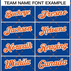 Royal Orange-White Rhombus Authentic Baseball Jersey 3