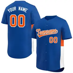Royal Orange-White Side Two-Tone Authentic Baseball Jersey