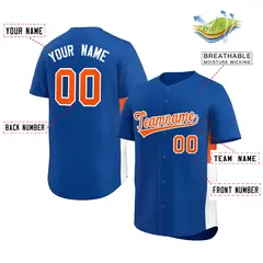 Royal Orange-White Side Two-Tone Authentic Baseball Jersey 2