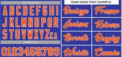 Royal Orange-White Stripe Authentic Fashion Baseball Jersey 3