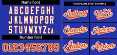 Royal Orange-White Stripe Raglan Baseball Jersey 3