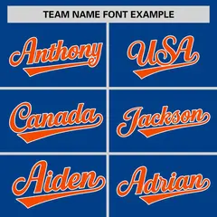 Royal Orange-White Stripe Raglan Two-Button Softball Jersey 3