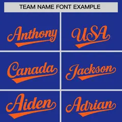 Royal Orange Wind Mark Graffiti Pattern Baseball Jersey 3