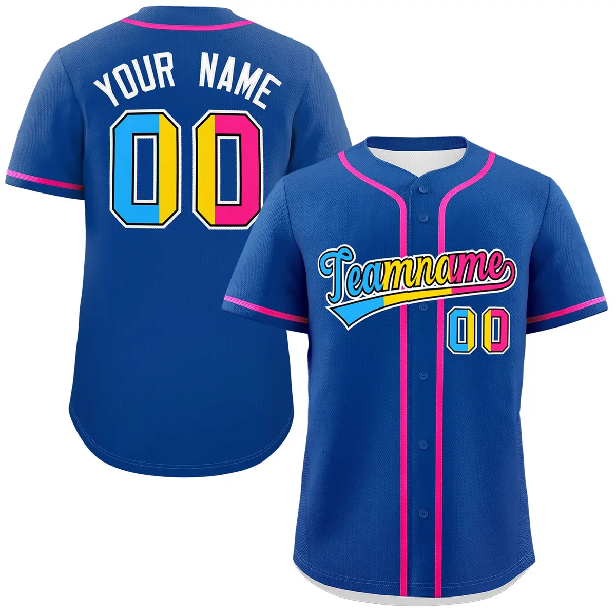 Royal Pansexuality Pride Month Authentic Baseball Jersey