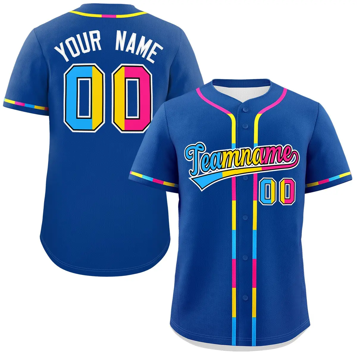 Royal Pansexuality Pride Month Authentic Baseball Jersey