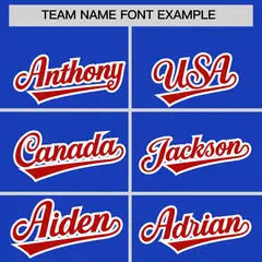Royal Patriotic Gradient American Flag Baseball Jersey 3