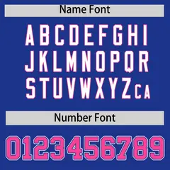 Royal Pink Color Block Authentic Baseball Jersey 4