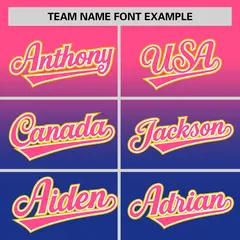 Royal Pink Gradient Authentic Baseball Jersey 3