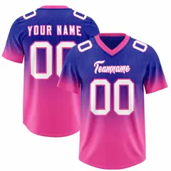 Royal Pink Gradient Outdoor Authentic Football Jersey 1