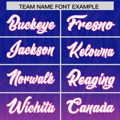 Royal Pink Gradient Outdoor Authentic Football Jersey 3