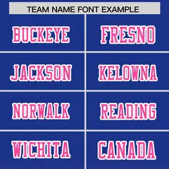 Royal Pink Gradient Side Pattern Authentic Football Jersey 3