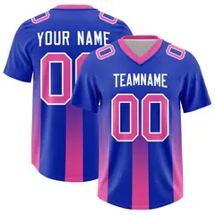 Royal Pink Gradient Vertical Stripe Team Football Jersey