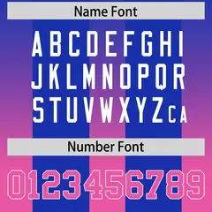 Royal Pink Gradient Vertical Stripe Team Football Jersey 4