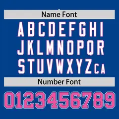 Royal Pink Half Stripe Authentic Baseball Jersey 4