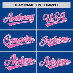 Royal Pink Horizontal Stripe Pullover Baseball Jersey 3