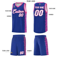 Royal Pink Indians Pattern Basketball Uniform Jersey 5