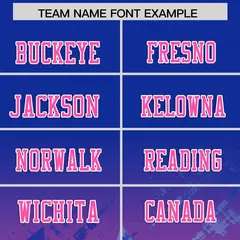 Royal Pink Star Gradient Flag Football Jersey 3