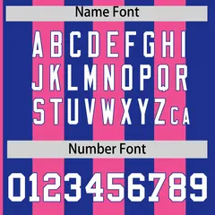 Royal Pink Stripe Two-Button Softball Jersey 4