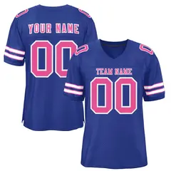 Royal Pink-White Classic Style Authentic Football Jersey 1
