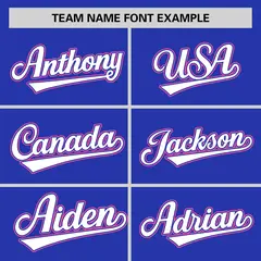 Royal Pink White Color Block Authentic Baseball Jersey 3