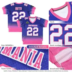 Royal Pink-White Gradient Fashion Team Football Jersey 2