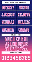 Royal Pink-White Gradient Fashion Team Football Jersey 4