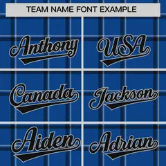 Royal Plaid Authentic Baseball Jersey 3