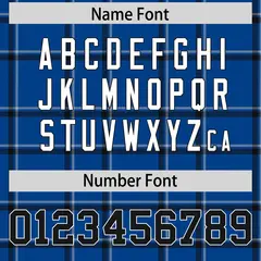Royal Plaid Pattern Authentic Football Jersey 4
