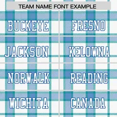 Royal Plaid Pattern Authentic Football Jersey 3