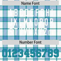 Royal Plaid Pattern Authentic Football Jersey 4