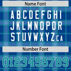 Royal Plaid Pattern Authentic Football Jersey 4