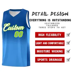 Royal Powder Blue Gradient Fashion Sets Basketball Jersey 2