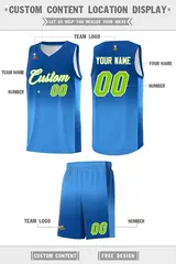 Royal Powder Blue Gradient Fashion Sets Basketball Jersey 5