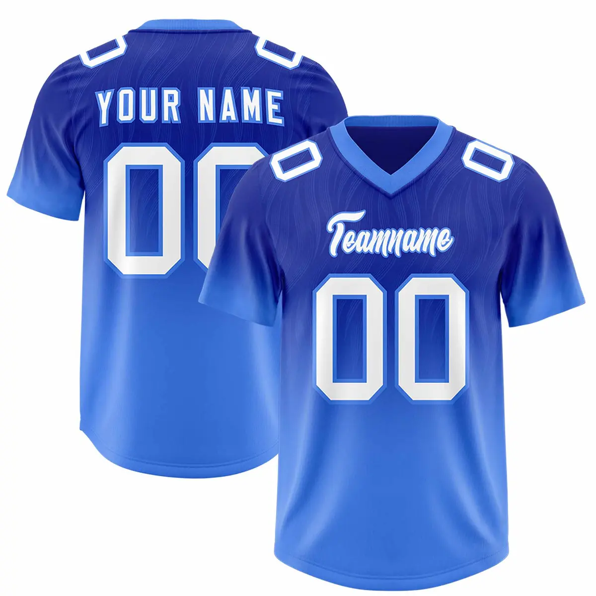 Royal Powder Blue Gradient Outdoor Authentic Football Jersey
