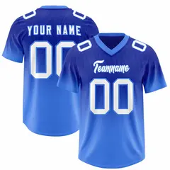 Royal Powder Blue Gradient Outdoor Authentic Football Jersey