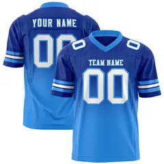 Royal Powder Blue Gradient Outdoor Flag Football Jersey 1