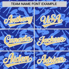 Royal Powder Blue Graffiti Pattern Authentic Baseball Jersey 3
