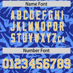 Royal Powder Blue Graffiti Pattern Authentic Baseball Jersey 4