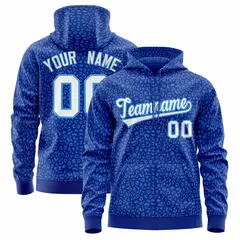 Royal Powder Blue Leopard Print Varsity Letterman Jacket Hoodie 1