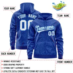 Royal Powder Blue Leopard Print Varsity Letterman Jacket Hoodie 4