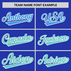 Royal Powder Blue-Light Green Gradient Side Baseball Jersey 3
