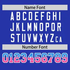 Royal Powder Blue-Pink Gradient Side Baseball Jersey 4